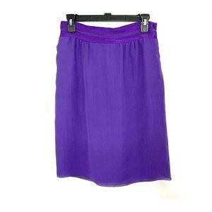 RED VALENTINO PURPLE SILK KNEE LENGTH PENCIL SKIRT SIZE 4